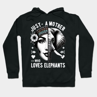 Majestic Elephant-Human Harmony Portrait Hoodie